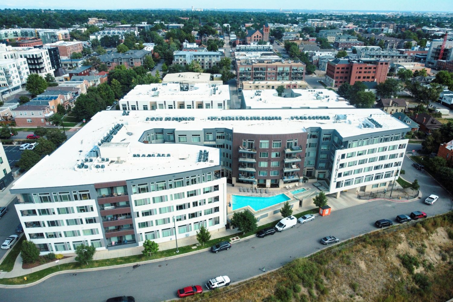 27th & Wyandot Apartments - Ariel View
