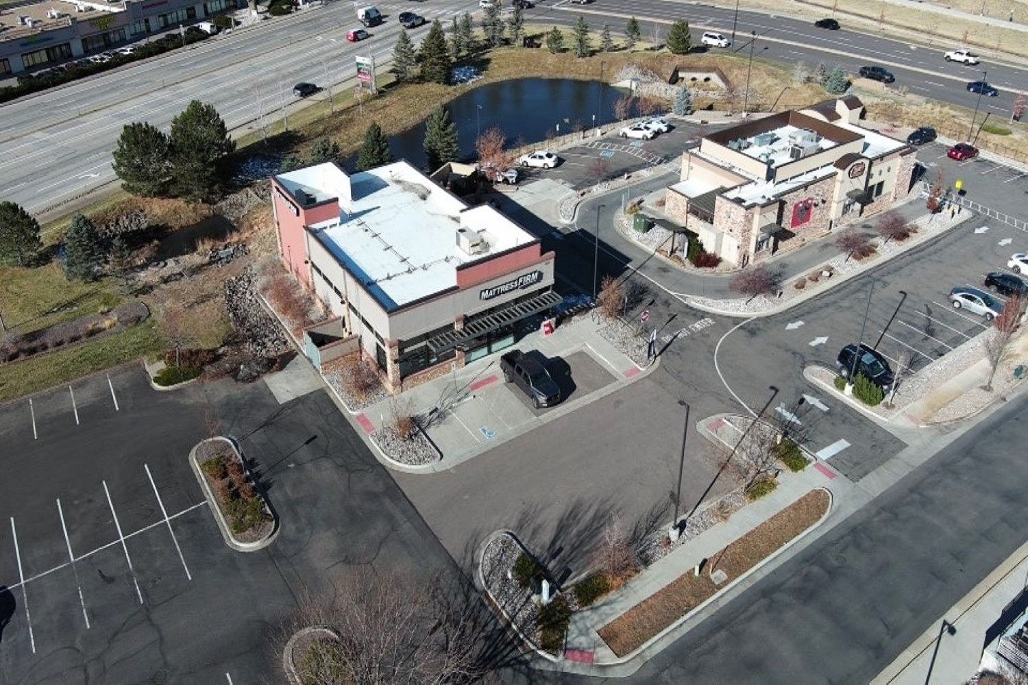 Crown Point Shopping Center Lots 2 & 3 - Ariel View
