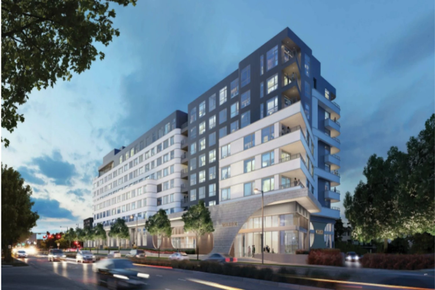 Colfax and Irving Apartments-Night View