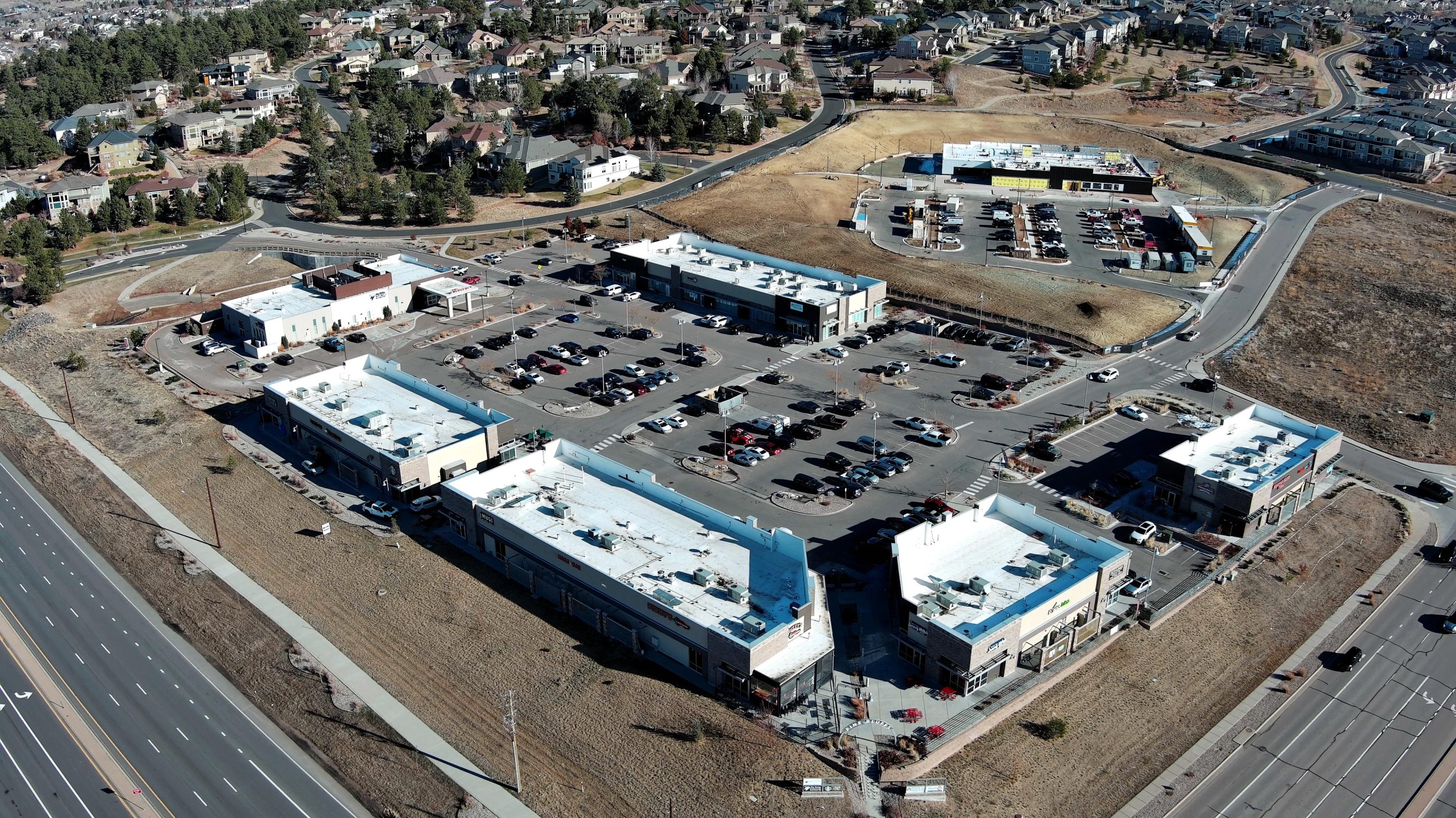 Pine Bluffs Filing 4 - Shopping Center - Ariel View